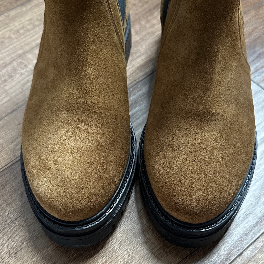 SEZANE LENA LOW LUG SOLE BOOTS SIZE 8 COLOR TAN - Picture 5 of 5